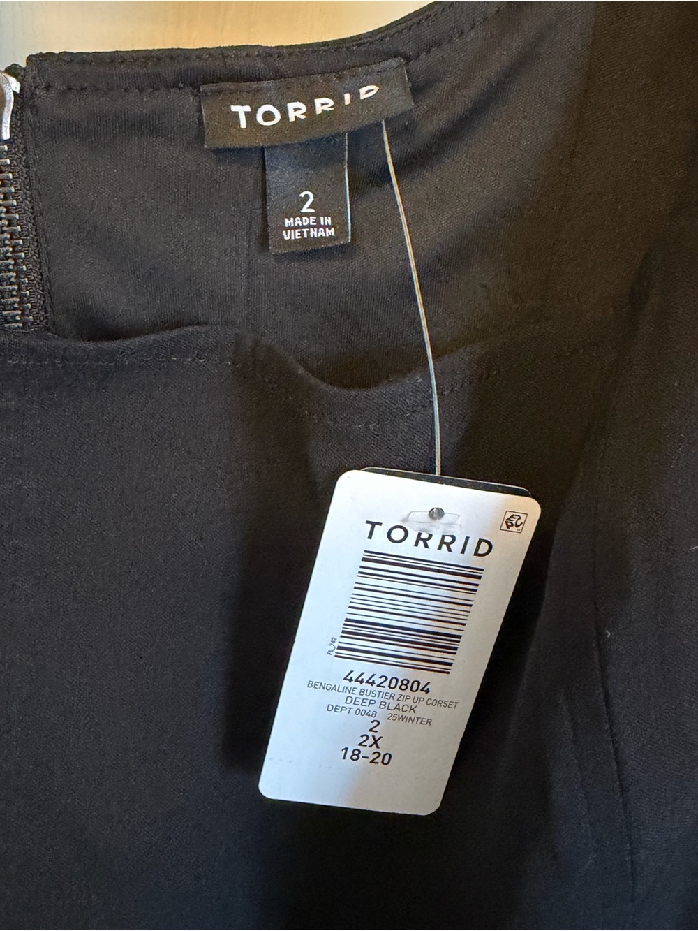 torrid Black Square Neck Corset Tank - Picture 2 of 3